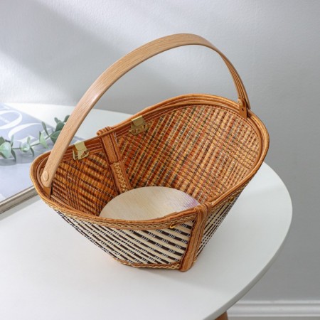 Basket for storage of the shares Nature, 28 × 19 × 14, bamboo-1