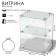 Desktop window, 1 shelf, 400 × 300 × 500, chipboard, glass color white
