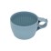 Thermos 1 l, with a glass flask, retains heat 12 hours, with a mug, blue