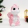 Piggy bank "Dracosha" white-pink, 13x15x25cm