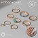 Set of rings 8 pieces "aliens", colored in gold, 13 size