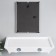 Photo frame plastic 10x15 cm with a shelf "Olivia" white 26x15 cm
