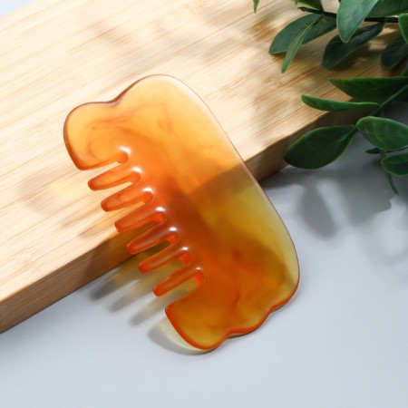 Massage Gaasha "Rowing", 9.5 × 5.5 cm, PVC clock, "Amber" color-2