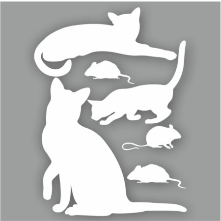 A set of luminous stickers for the car "cat", 20 x 15 cm-1