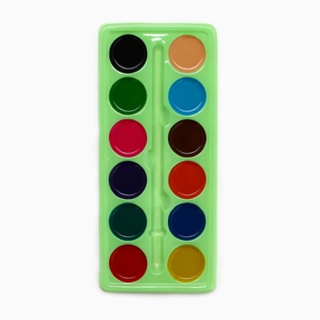 Watercolor paints 12 colors, packaging cardboard tm beaks byaki-1