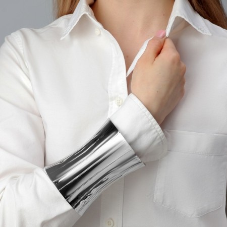 Bracelet "Cuff" cone, silver color-3