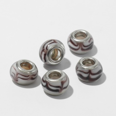 Bead "Wave", the color of gray-brown-1