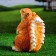 Garden figure "Squirrel standing with cones" 25x20x14cm