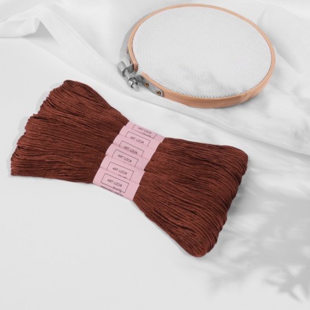 Set of threads Muline No. 3857, 8 ± 1 m, 6 pcs, dark brown color-1