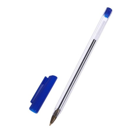 Ballic handle 0.7 mm, blue rod, transparent body with a blue cap-1
