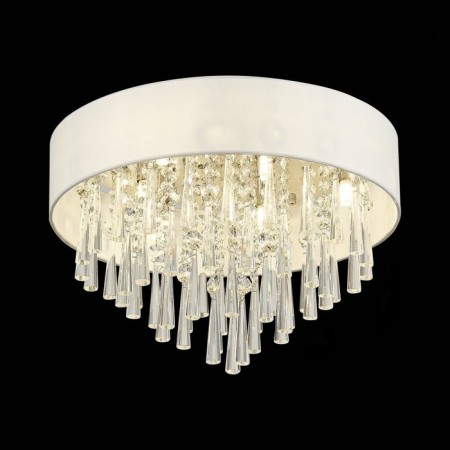 Ceiling lamp G9, 6x5W, 33x45 cm, chrome color, white, transparent-6