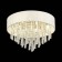 Ceiling lamp G9, 6x5W, 33x45 cm, chrome color, white, transparent
