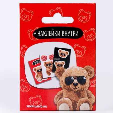 Antistress toy "Medvezhok" with stickers mix, with a hydrogel-8