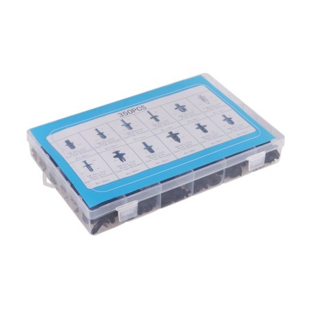 Clips and pistons fasteners, 12 types, set 350 pcs-3