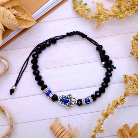 Bracelet-reinforcing “Hams Happiness” Crystalics, Black and Black Silver, D = 8 cm-3