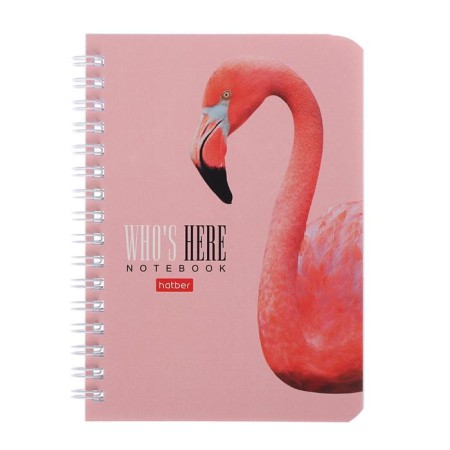 Note book A6, 80 sheets in a cage, on the crest "Who is here?", Cardboard cover, OFSET block, mix-2