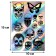 Holographic stickers (stickers) "Skull" 10x15 cm, 5-209