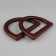 Handles for the bag wooden, 12 × 8.5 cm, 2 pcs, dark brown color