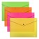 A4 button folder-convert, 180 μm, Erichkrause Glossy Neon, translucent, up to 120 sheets, mix
