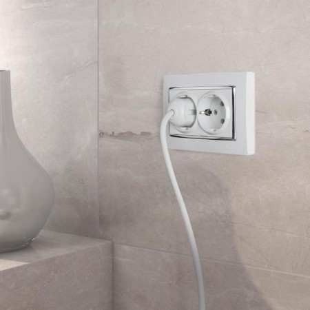 Frame for a double outlet WL03-FRAME-01-DBL-WHITE, white color-2