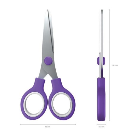 Baby scissors 13 cm, Erichkrause Standard Junior, with rounded ends of blades, mix-3