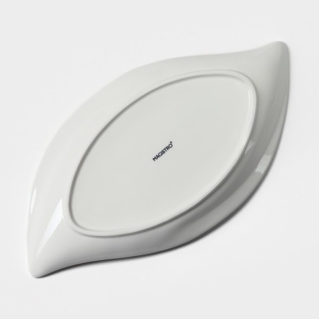Porcelain dish Magistro "Rook", 33.5 × 17 cm, white color-4