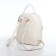 Women's backpack made of artificial leather with lightning, 1 pocket, white color