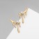 Earrings with pearls "abstraction" reverence, color gold
