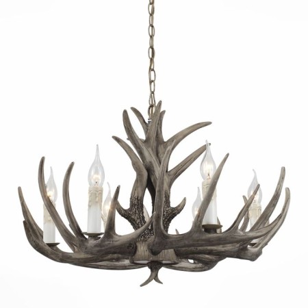 Suspended chandelier ST LUCE. SL154.703.06. Corna. 6x40 watts, E14, 65x65x37 cm, color gray color-1