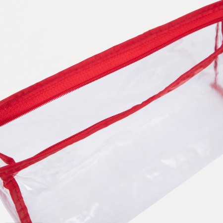 Lightning cosmetic bag, red/transparent color-4