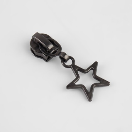 Automatic lock for lightning "Spiral", No. 5, decorative, 10 pcs, black nickel color-1