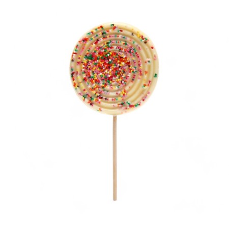 White chocolate with sprinkling "Lollipop on a stick", 30 g-1