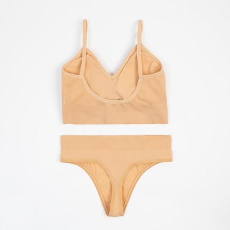 Female set (top, panties) beige color, size 42-44-6