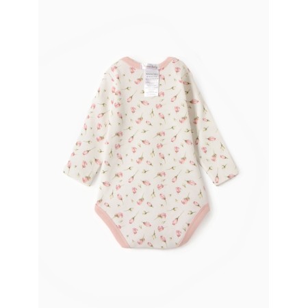 Body baby with a long sleeve, the color is milk, height 68 cm-4
