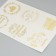 Stickers (stickers) "Handmade" 10x15 cm, color gold, 5-302