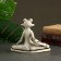 Figure "Frog Yog Lotos" 16x21x11sm, Gray Stone