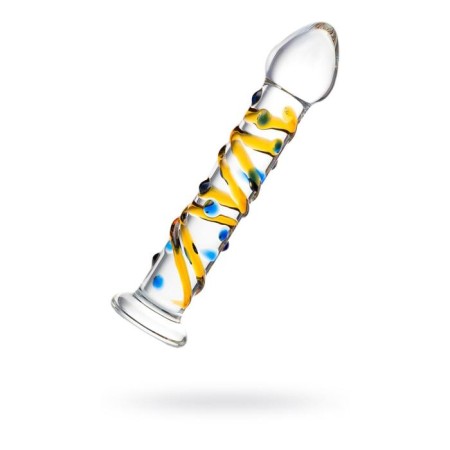 Unrealistic phallimitator Sexus Glass, glass, transparent, 17.5 cm