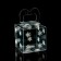 New Year. Box gift New Year's folding PVC "Snowflakes" 5 x 5 x 5 cm.