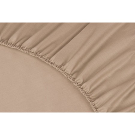 The sheet on the elastic band "Monopsece", size 90x200x23 cm, beige color-1