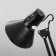 Black 1x60W E27 table lamp (on the clamp) 17x17x81cm