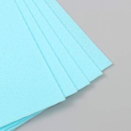 A set of felt 22x30 cm, 5 sheets, Korea, col. blue Lagoon-2