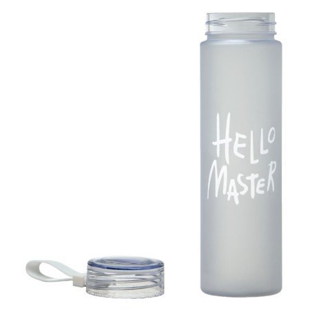 Water bottle, 500 ml Hello Master, 22 x 6 cm, white-1