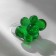 Ring "Molecules", green color, 17 size