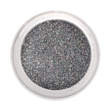 Decorative sparkles Luxart luxglitter (dry), 20 ml, size 0.2 mm, holographic silver-1