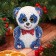 Application with sequins "Panda"