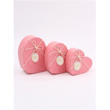 A set of boxes 3 in 1 heart 22 x 20 x 9;  18.5 x 17 x 7.5; 1 6 x 14 x 6 cm