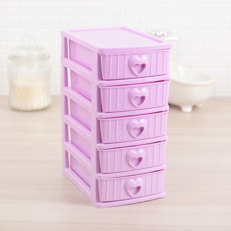 Mini - chest of drawers for trifles 5 sections "Care", 13 × 9 × 18.5 cm, color mix-2