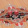 Zeleny pattern backgammon, wooden board 50 x 50 cm, with a field for playing checkers