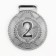 Prize medal 198, 2nd place, d = 5 cm, silver