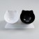 Plastic bowls on a white stand 27.5 x 14 x 15 cm black/white